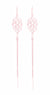 Infinite Love Foliate Tassel Earrings White Rhodium