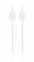 Infinite Love Foliate Tassel Earrings White Rhodium