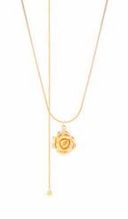 Collar Ajustable Rosa Mística - Oro de 18K - Como lo lució Olivia Culpo
