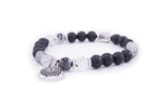 Pulsera de Activación de Corona de Chakra, Cuarzo Rutilado y Ónix