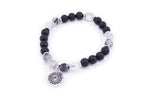 Pulsera de Activación de Corona de Chakra, Cuarzo Rutilado y Ónix