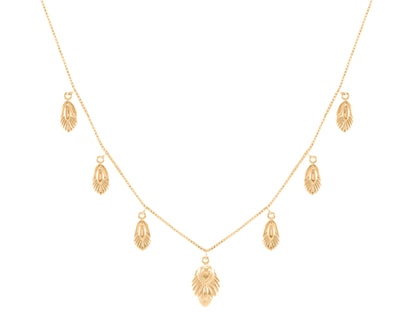 Artemis Slider Choker Necklace, 18k Gold