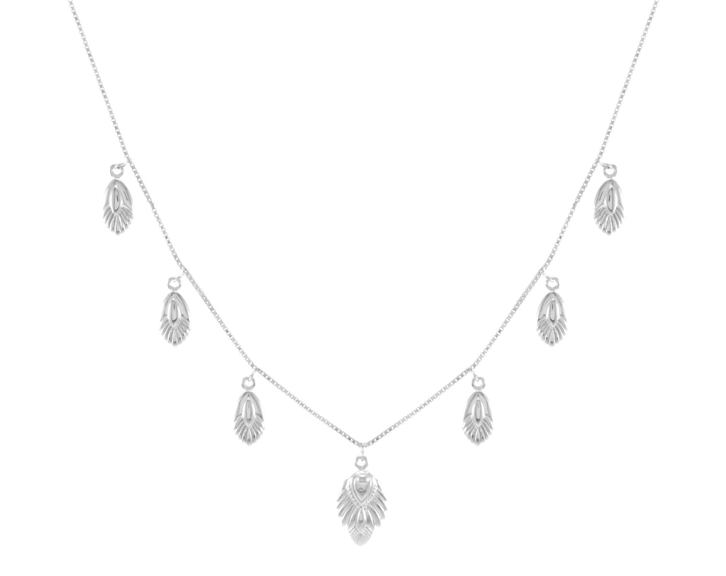 Artemis Slider Choker Necklace - White Rhodium