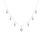 Artemis Slider Choker Necklace - White Rhodium