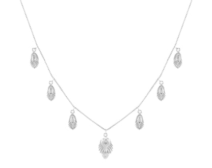 Artemis Slider Choker Necklace, White Rhodium