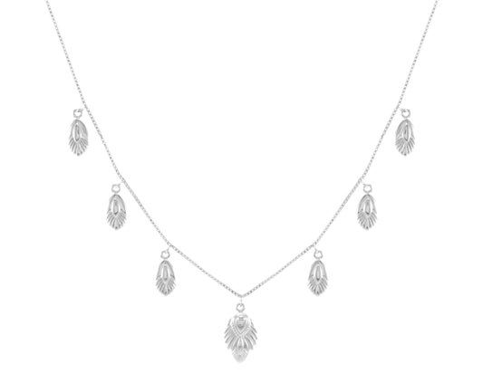 Artemis Slider Choker Necklace, White Rhodium