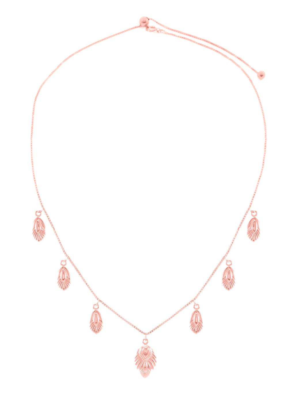Artemis Slider Choker Necklace - Rose Gold