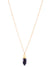 Black Spinel Small Gemstone Spike Necklace, 24k Gold Electroplated, Gold Fill
