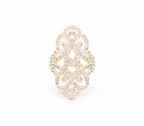Anillo Ajustable Pavé Amor Infinito - Oro de 18k - Topacio Blanco