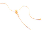 Collar Ajustable de Cuarzo Rosa Corazón Compasivo - Oro de 18K