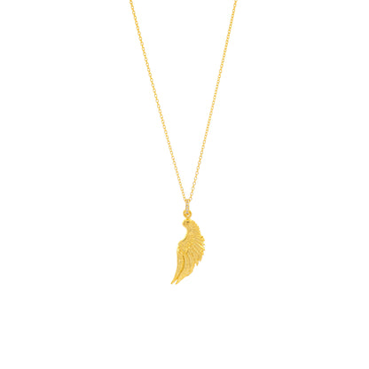 Angel Wing Necklace, White Rhodium