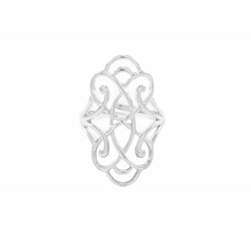 Infinite Love - Adjustable Ring - White Rhodium