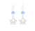 Lotus Dangle Earrings Sky Blue Topaz, White Rhodium over Sterling Silver