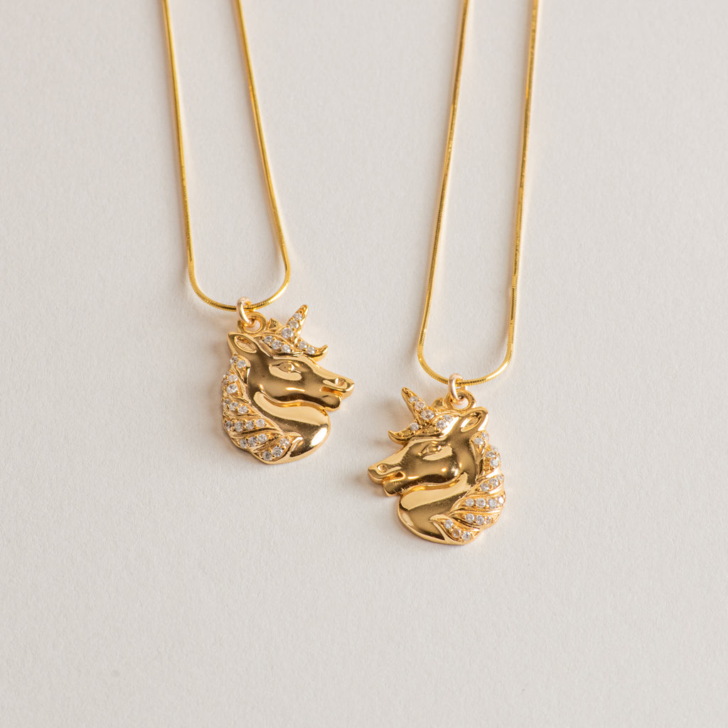 Mysterious Unicorn Necklace Pair