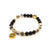 Chakra Crown Activation Bracelet, Rutilated Quartz & Onyx