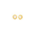 Aretes de la Diosa de la Piedra Lunar, Oro de 18k sobre Plata Esterlina