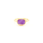 Amethyst Higher Consciousness Minimalist Ring