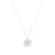 Evil Eye Protection Necklace, White Rhodium over Sterling Silver with Sapphire and White Topaz, High Polish Finish