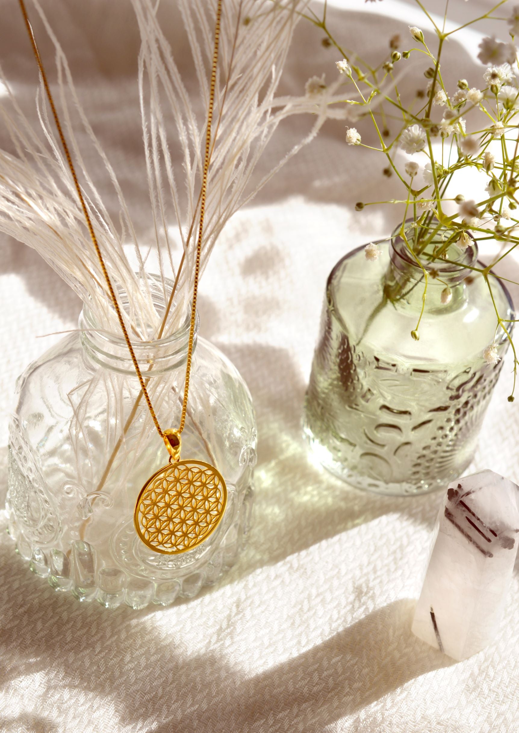 Flower of Life Spiritual Expansion Necklace - 18K Gold