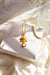 Goddess Lotus Necklace, Moonstone, 18K Gold