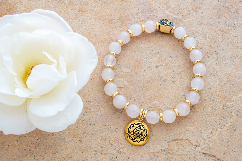 Heart Chakra Activation Bracelet – Madagascar Rose Quartz | As Seen on Maria Menounos