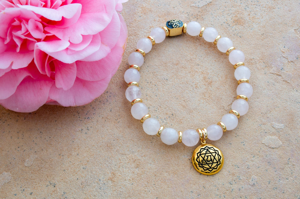 Heart Chakra Activation Bracelet – Madagascar Rose Quartz | As Seen on Maria Menounos