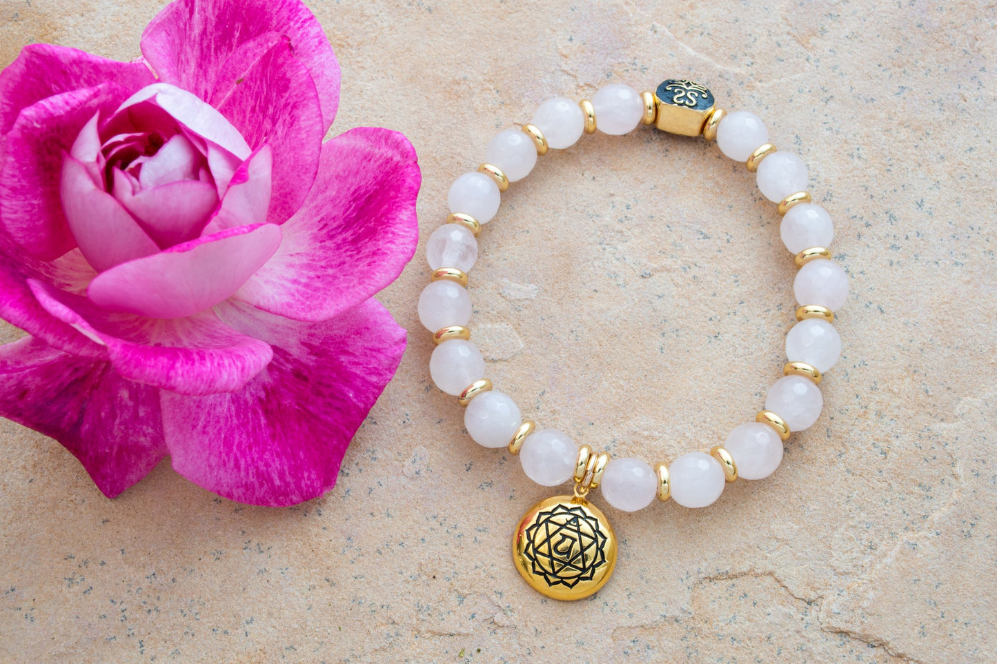 Heart Chakra Activation Madagascar Rose Quartz Bracelet *As seen on Maria Menounos