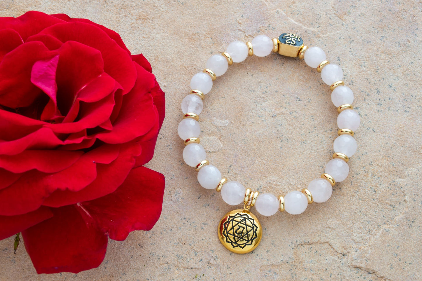 Heart Chakra Activation Madagascar Rose Quartz Bracelet *As seen on Maria Menounos