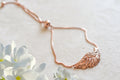 Angel Wing Bolo Friendship Bracelet Rose Gold Vermeil