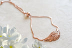 Angel Wing Bolo Friendship Bracelet - White Rhodium