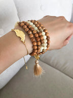 Angel Wing Bolo Friendship Bracelet - White Rhodium