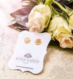 Seed of Life Sterling Stud Earrings - White Rhodium