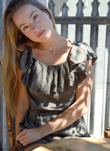 Seed of Life Choker - Y-Style Lariat - Reversible Necklace - 18K Gold