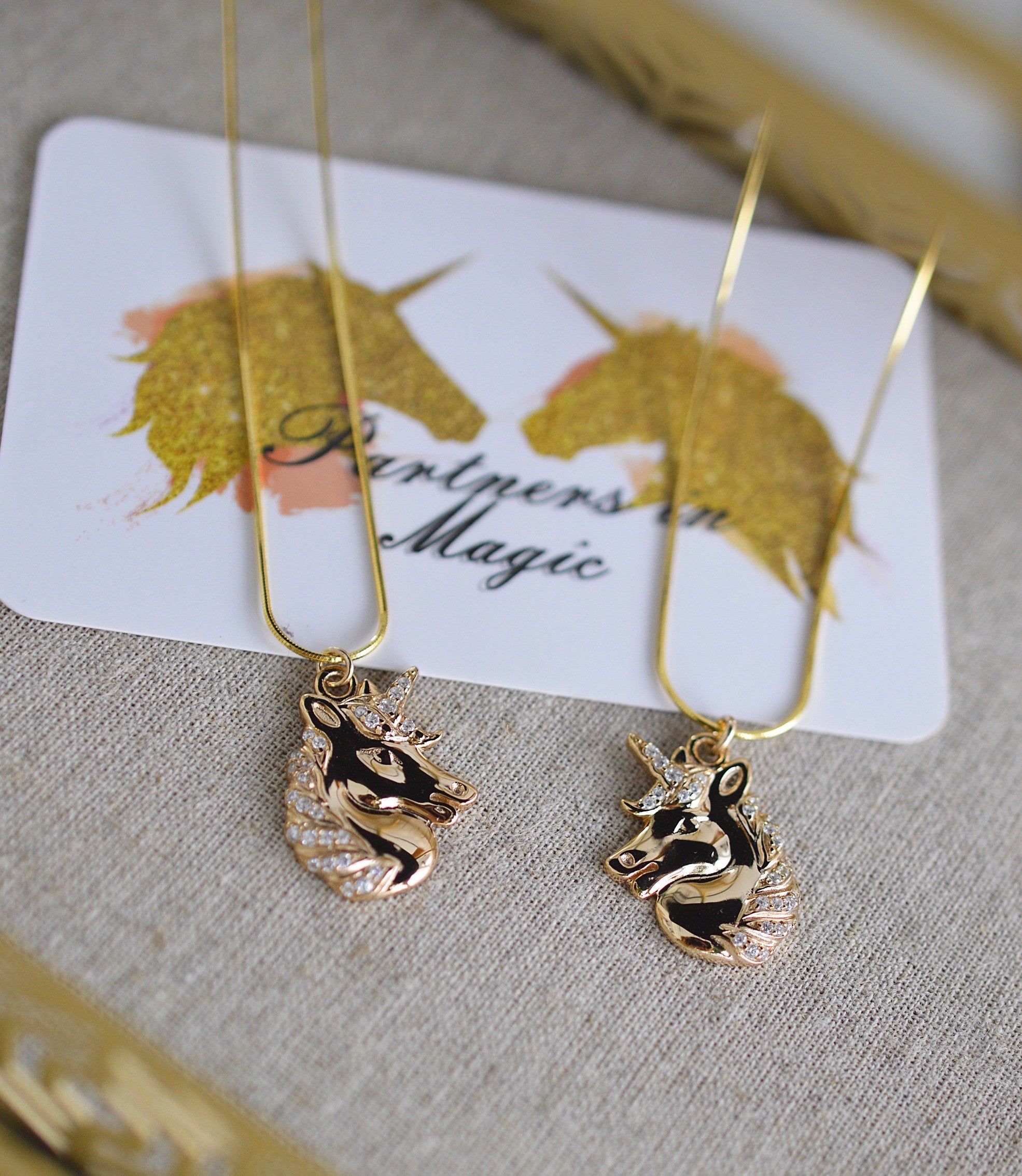 Mysterious Unicorn Necklace Pair