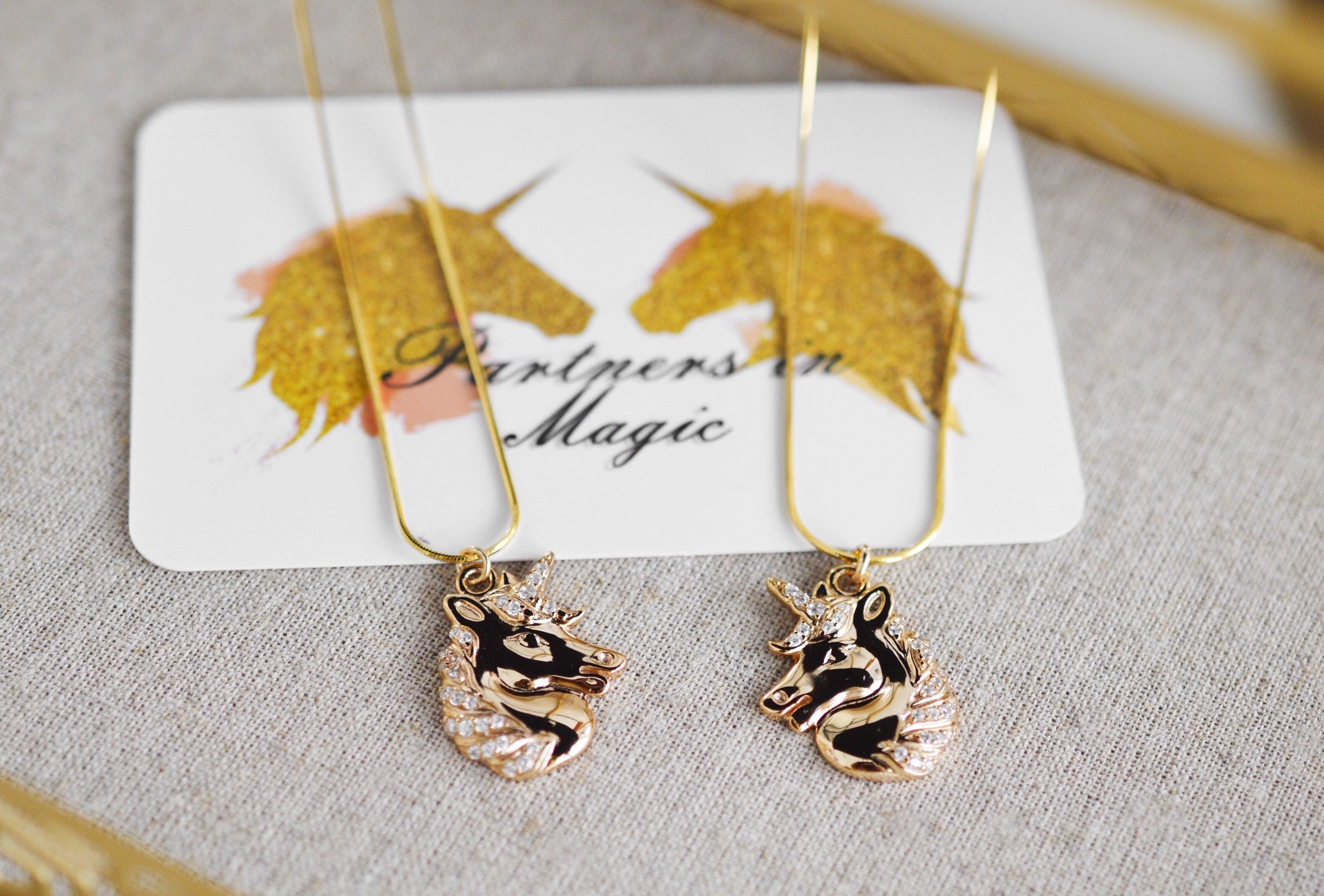Mysterious Unicorn Necklace Pair