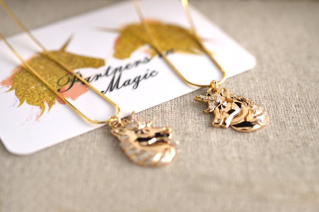 Mysterious Unicorn Necklace Pair