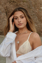 Artemis Slider Choker Necklace - White Rhodium