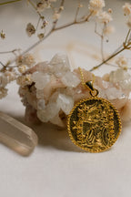 Athena Antique Coin Necklace - Rose Gold Plated