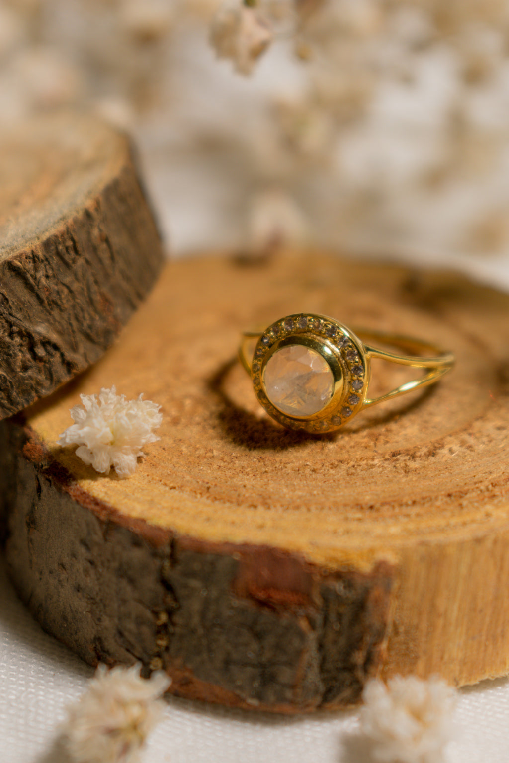 Moonstone Goddess Glow Ring - 18k Gold - Seen in Vanity Fair UK