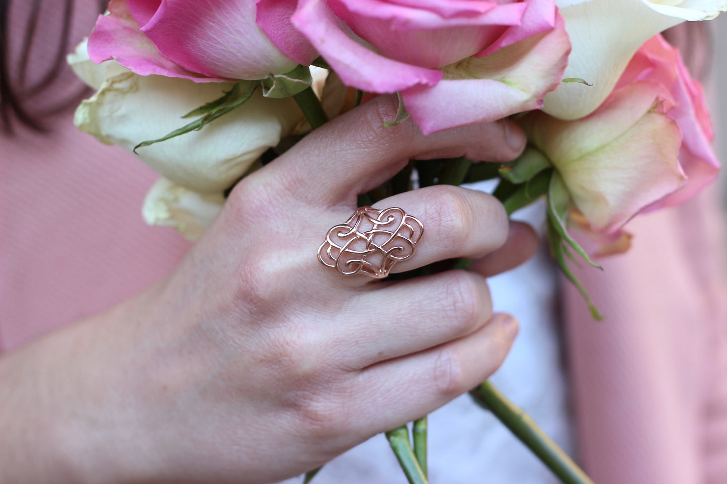 Infinite Love, Adjustable Ring, 18k Gold