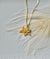 Illuminate Lotus Necklace White Rhodium Plated, White Topaz Pave