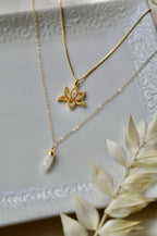 Illuminate Lotus Necklace – White Topaz Pavé – Rose Gold Spiritual Jewelry