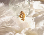 Anillo Ajustable Pavé Amor Infinito - Oro de 18k - Topacio Blanco