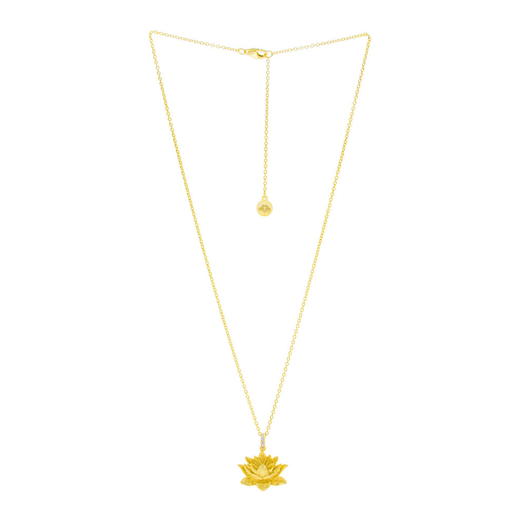 Awakened Lotus Necklace - 18K Gold