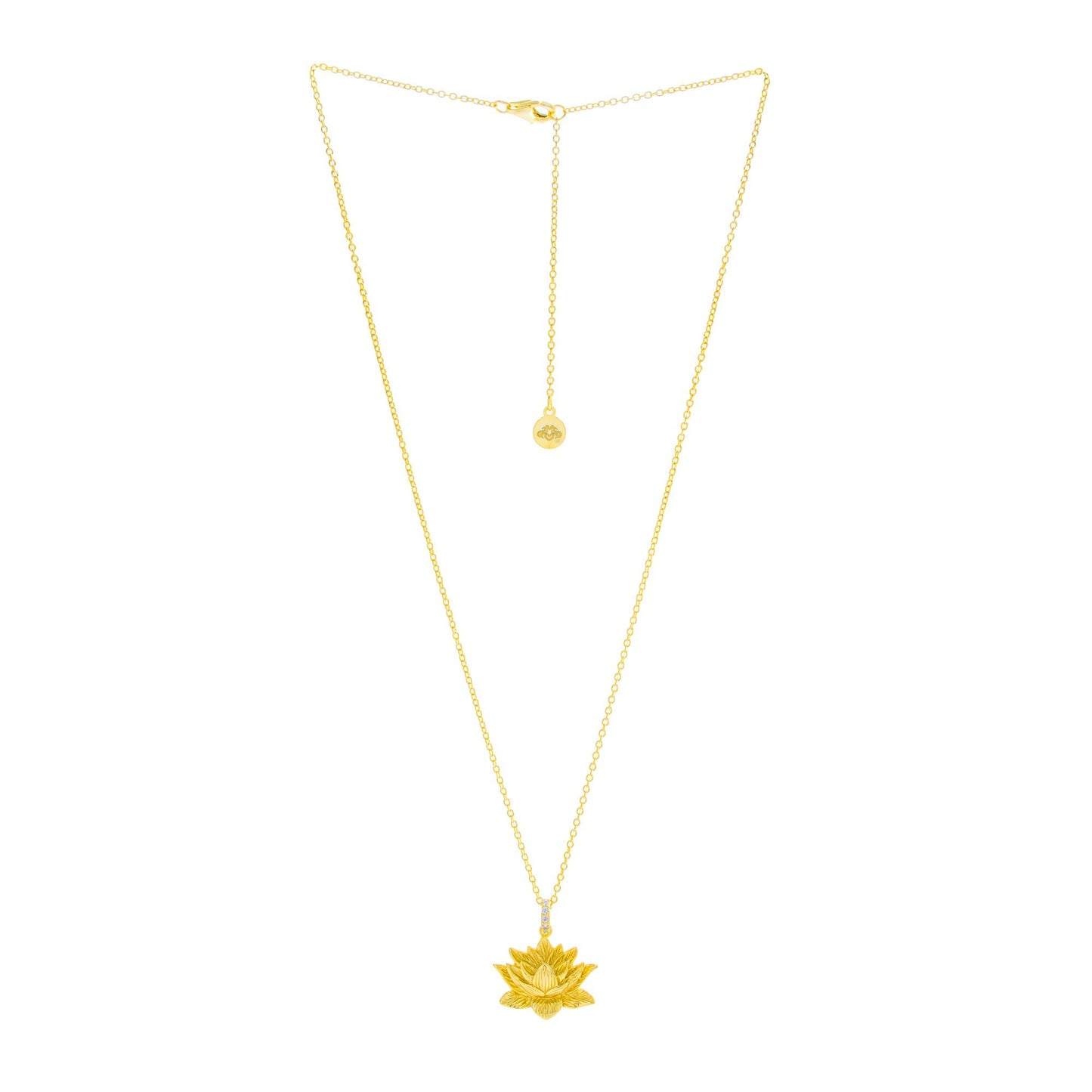 Awakened Lotus Necklace, 18K Gold