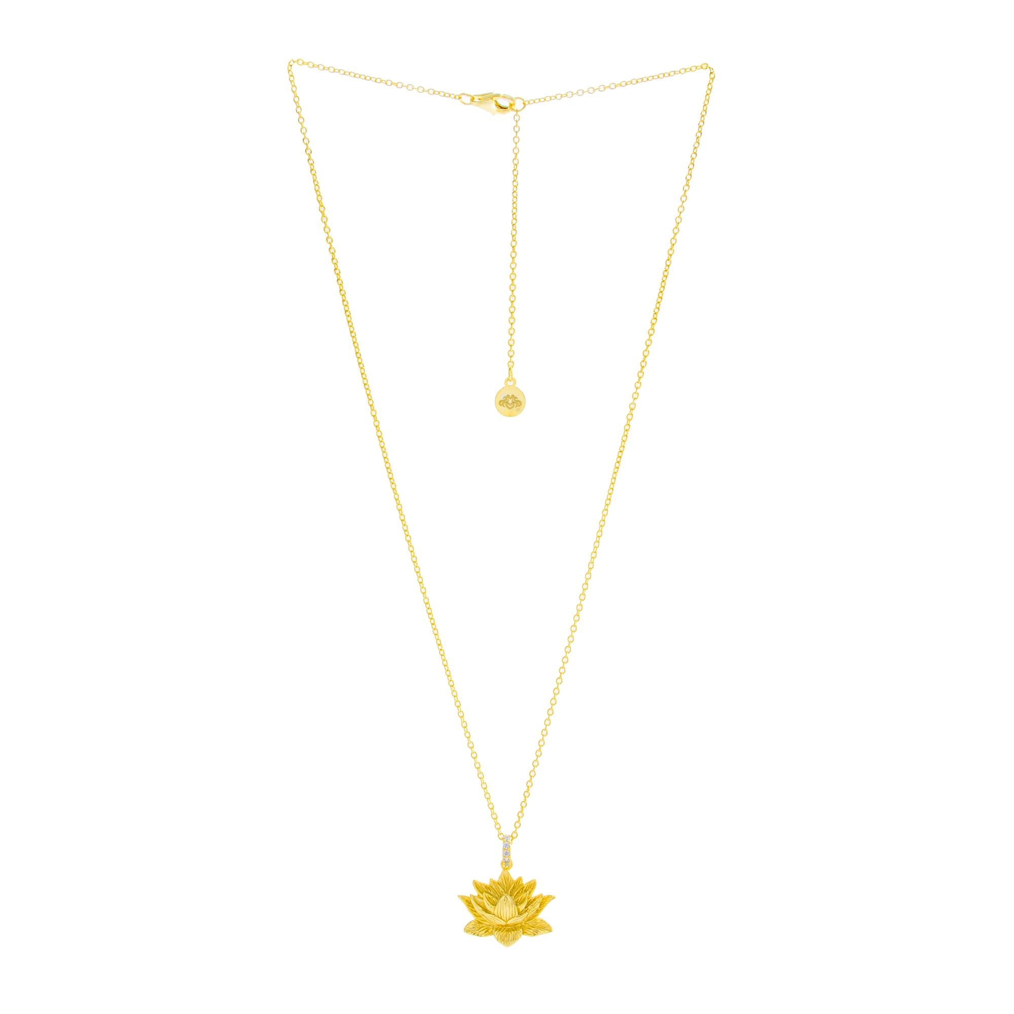 Awakened Lotus Necklace - 18K Gold