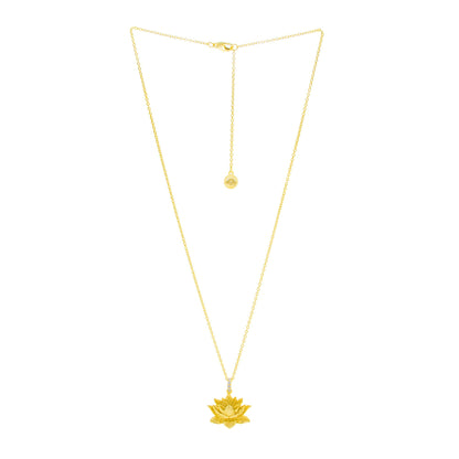 Awakened Lotus Necklace, 18K Gold