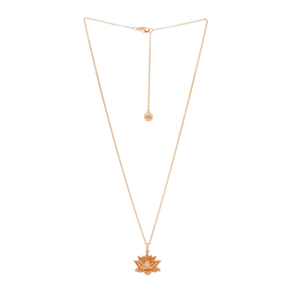 Awakened Lotus Necklace - Rose Gold