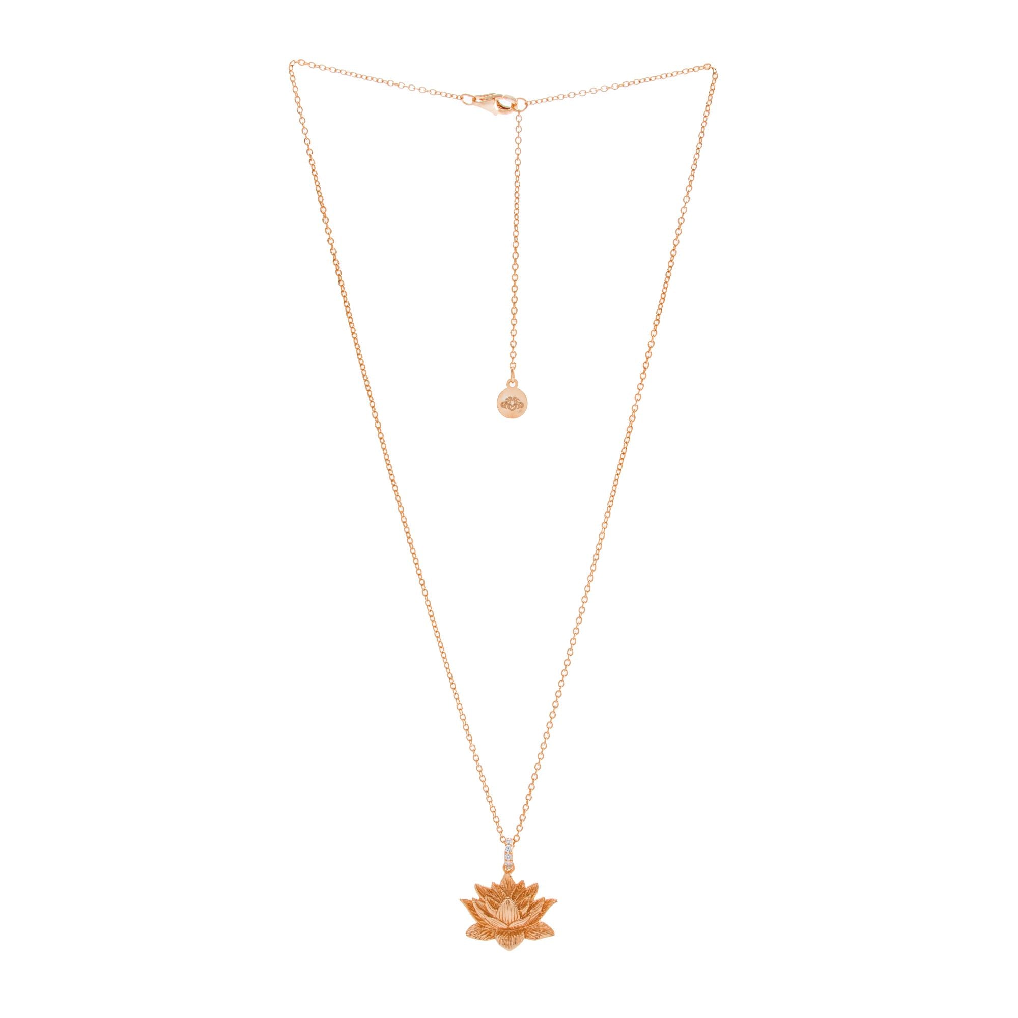 Awakened Lotus Necklace - Rose Gold