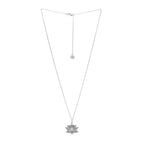 Awakened Lotus Necklace | White Rhodium